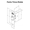 Fecho Rolete Pivotante sem Chave Preto com Regulagem Stam - 2