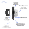 Fecho Rolete Pivotante sem Chave Preto com Regulagem Stam - 3