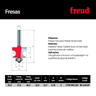Fresa de Contorno 80-12412p Ø 25,4mm, Corte 17,5mm Freud - 2