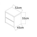 Ver imagem 3 de Mesa de Cabeceira 2 Gavetas Branco