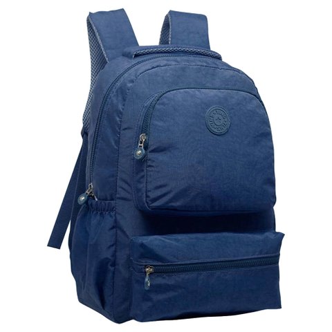 Mochila Casual Yins Crinkle Azul Escuro 17,5"