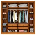 Ver imagem 3 de Guarda Roupa Casal MDF 6 Portas 4 Gavetas Ripado 240cm Guarani Cinamomo/Off White - TCIL Móveis