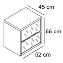 Ver imagem 2 de Mesa de Cabeceira Espelhada 2 Gavetas Branco