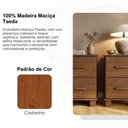 Ver imagem 6 de Kit 2 Mesa de Cabeceira 42 Cm Madeira Macica Taeda 1137c Castanho Festra