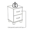 Ver imagem 5 de Kit 2 Mesa de Cabeceira 42 Cm Madeira Macica Taeda 1137c Castanho Festra