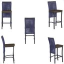 Ver imagem 5 de Mesa Bistrô e 4 Banquetas Roma Preta Corda Náutica Estofado 9 Trama Original