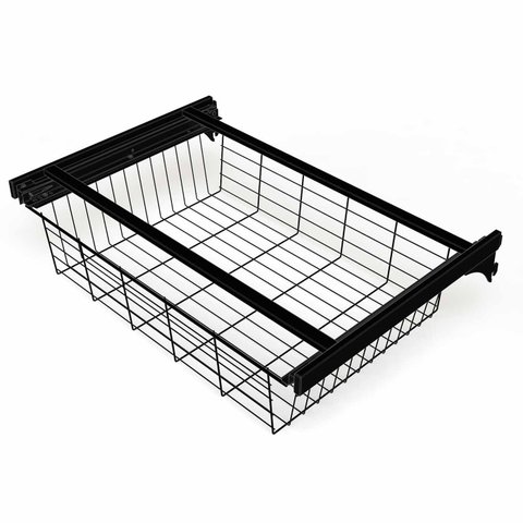 Estrutura com Cesto Deslizante Smart 60cm Preta Dicarlo Estrutura com Cesto Deslizante Smart 60cm Pr
