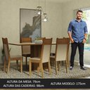 Ver imagem 3 de Conjunto Sala de Jantar Mesa Tampo de Madeira 6 Cadeiras Crema/rustic/bege Augusta Madesa