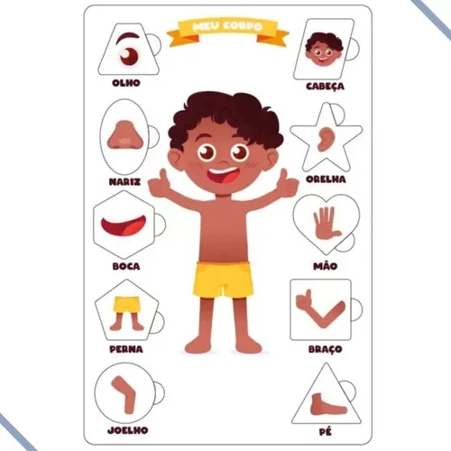Jogo de Tabuleiro Colorido, Corpo Humano Menino e Menina:corpo_humano_menina - 1