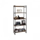 Ver imagem 5 de Kit 3 Peças com Mesa para Escritório em L Kuadra e 2 Estantes Multiuso 5 Prateleiras