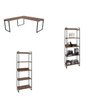 Kit 3 Peças com Mesa para Escritório em L Kuadra e 2 Estantes Multiuso 5 Prateleiras - 2