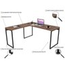 Kit 3 Peças com Mesa para Escritório em L Kuadra e 2 Estantes Multiuso 5 Prateleiras - 11