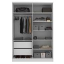Ver imagem 7 de Guarda Roupa 160cm 4 Portas C/ Prateleiras e Nichos 100% Mdf Cor:olmo
