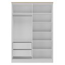 Ver imagem 6 de Guarda Roupa 160cm 4 Portas C/ Prateleiras e Nichos 100% Mdf Cor:olmo