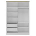 Ver imagem 5 de Guarda Roupa 160cm 4 Portas C/ Prateleiras e Nichos 100% Mdf Cor:olmo