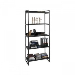 Kit 3 Peças com Mesa para Escritório em L Kuadra e 2 Estantes Multiuso 5 Prateleiras - 9