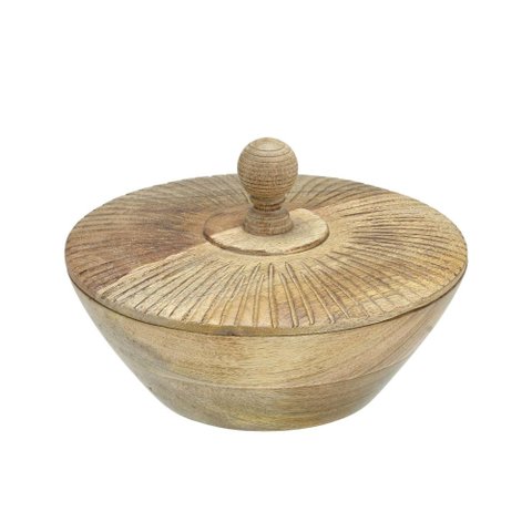 Caixa Porta Joia Decor em Madeira C/tampa Marrom - 13,5cm