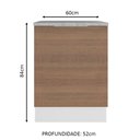 Ver imagem 3 de Balcão Madesa Stella 60 cm 1 Porta Branco/Rustic