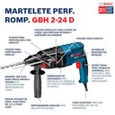Ver imagem 2 de Martelete Perfurador Rompedor Bosch Gbh 2-24 D 820w 127v