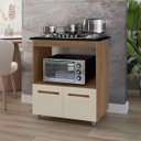 Ver imagem 1 de Balcão Cali para Cooktop 4 Bocas 2 Portas Cozinha Mb1 75cm