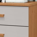 Ver mais imagens de Cômoda para Quarto 4 Gavetas Puxadores Cromados Baião 88cm Bege Amêndoa Clean/Off White