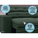 Ver imagem 2 de Sofá Pegasus 2,50m Assento Retrátil e Reclinável Velosuede - Netsofas - Verde