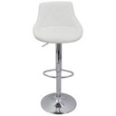 Ver imagem 3 de Kit 3 Banquetas Milano Carmel Estofada Giratória C/ Regulagem - Branco