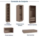 Ver imagem 6 de Guarda-Roupa Modulado de Canto Obliquo 6 Peças 7 Portas Reflectas Orion CabeCasa MadeiraOriginals