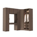 Ver imagem 3 de Guarda-Roupa Planejado de Canto Obliquo 6 Peças 7 Portas Reflectas Orion CabeCasa MadeiraOriginals Marrom/Mocha