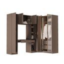 Ver imagem 7 de Guarda-Roupa Planejado de Canto Obliquo 6 Peças 7 Portas Reflectas Orion CabeCasa MadeiraOriginals Marrom/Mocha