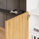 Ver imagem 6 de Estante Armário para Escritório 2 Portas com Chave 1 Prateleira MDP 80cm Macadâmia com Branco