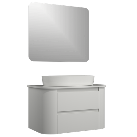 Conjunto Gabinete Suspenso para Banheiro Estela 2g 80cm