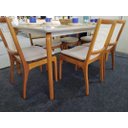 Ver imagem 2 de Sala de Jantar Madeira Maciça com Vidro 6 Cadeiras 1,80x1,0m - Esparta - Requinte Salas