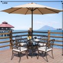 Ver mais imagens de Ombrelone Guarda Sol de Luxo Impermeável Haste Central 2.4m para Piscina Jardim Área Externa