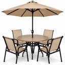Ver imagem 2 de Ombrelone Guarda Sol de Luxo Impermeável Haste Central 2.4m para Piscina Jardim Área Externa