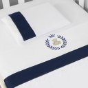 Ver imagem 1 de Jogo de Lençol de Berço 100% Algodão - Thed Marinho