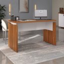 Ver imagem 1 de Mesa para Escritório Escrivaninha Tamburato Mdp Freijó/branco