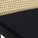 Ver imagem 7 de Banqueta Média Pérola Madeira Maciça com Telinha c/ 62cm Altura - Preto Assento Estofado Linho Preto