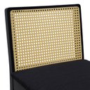 Ver imagem 6 de Banqueta Média Pérola Madeira Maciça com Telinha c/ 62cm Altura - Preto Assento Estofado Linho Preto