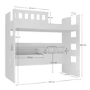 Ver imagem 3 de Cama Solteiro Alta com Escrivaninha e Grade de Proteção
