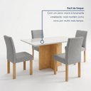 Ver imagem 5 de Conjunto Sala de Jantar 4 Lugares Retangular Tampo Vidro/MDF 120x80cm Mesa Carol e Cadeiras Espanha