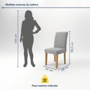 Ver imagem 4 de Conjunto Sala de Jantar 4 Lugares Retangular Tampo Vidro/MDF 120x80cm Mesa Carol e Cadeiras Espanha