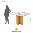 Ver imagem 3 de Conjunto Sala de Jantar 4 Lugares Retangular Tampo Vidro/MDF 120x80cm Mesa Carol e Cadeiras Espanha