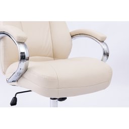 Cadeira Presidente Summer Estofada Bege W-80 - 10