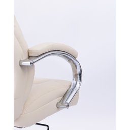 Cadeira Presidente Summer Estofada Bege W-80 - 4