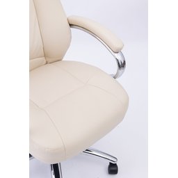 Cadeira Presidente Summer Estofada Bege W-80 - 8