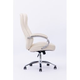 Cadeira Presidente Summer Estofada Bege W-80 - 3