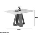 Ver imagem 3 de Conjunto: Mesa Sala Jantar Celeste Tampo Madeirado C/ Vidro Redondo 103x103cm e 4 Cadeiras Lia