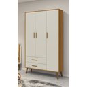 Ver imagem 2 de Guarda-Roupa Retrô 3 Portas Isis MoveisAqui