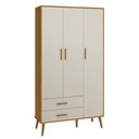 Ver imagem 1 de Guarda-Roupa Retrô 3 Portas Isis MoveisAqui